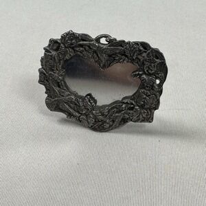 Vintage Anthropologie Pewter Heart Tabletop Mirror Arthur Court 1991